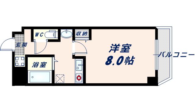 Mプラザ高井田(1K/5階)の間取り写真