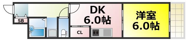 メゾネット・ドゥ・EMI(1DK/4階)の間取り写真