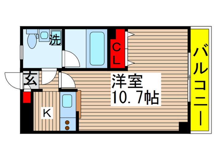 ダイワティアラ村上(1K/1階)の間取り写真