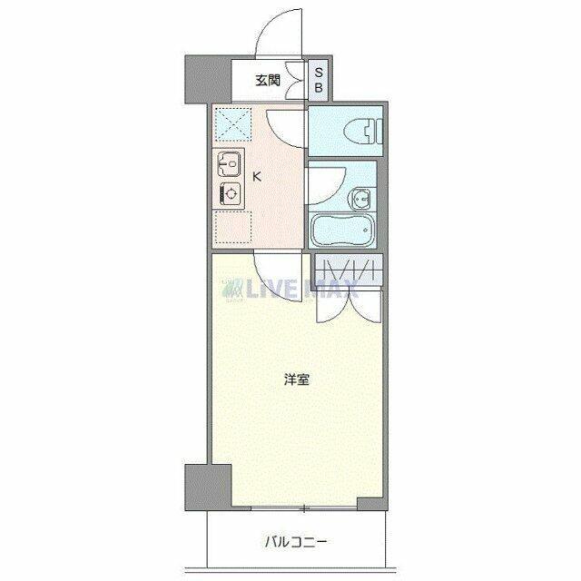 ブルロック秋葉原(1K/2階)の間取り写真