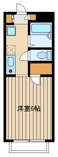 ナリッシュアレイ(ワンルーム/1階)の間取り写真