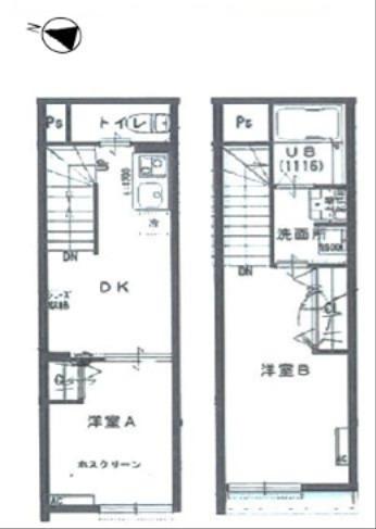 ソルナクレイシア明大前(2DK/2階)の間取り写真