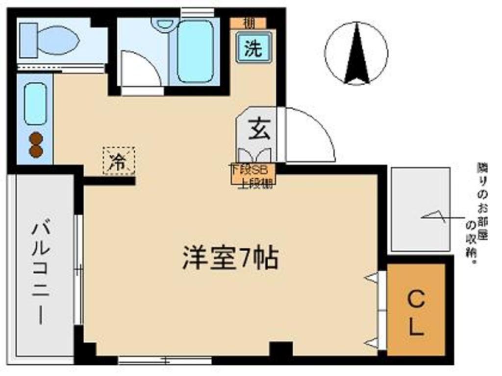 シャインII(1K/2階)の間取り写真