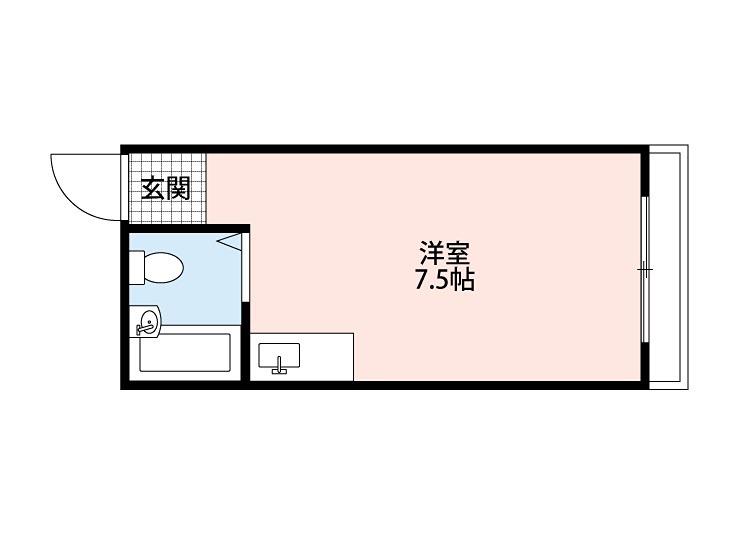 アーバンハイツ池之宮(ワンルーム/3階)の間取り写真