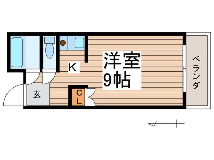 グリーンシティ新瑞(1K/3階)の間取り写真