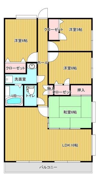 エバーライフ久留米中央(4LDK/2階)の間取り写真