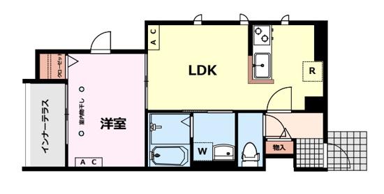 JUMOKU板橋(1LDK/1階)の間取り写真