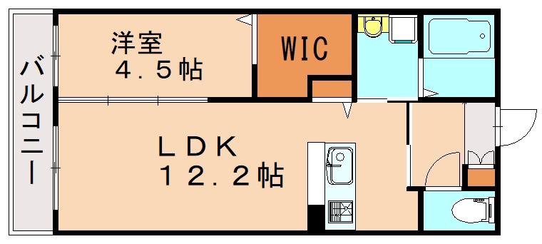 LEGEND ハイム A棟(1LDK/1階)の間取り写真