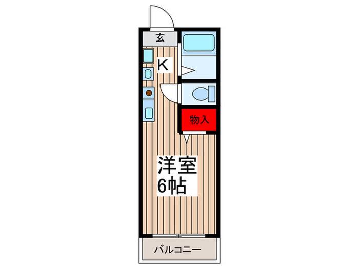 オラシオン(1K/2階)の間取り写真