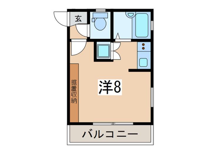 エディフィッシオ反町(ワンルーム/2階)の間取り写真