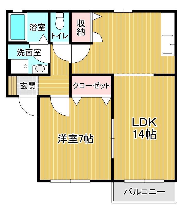 エイブル(1LDK/2階)の間取り写真