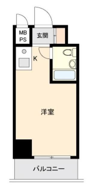ONE ROOF FLAT NISHIWASEDA(ワンルーム/4階)の間取り写真