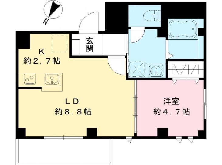 DIAMOND VALLEY ダイヤモンドバレー(1LDK/3階)の間取り写真