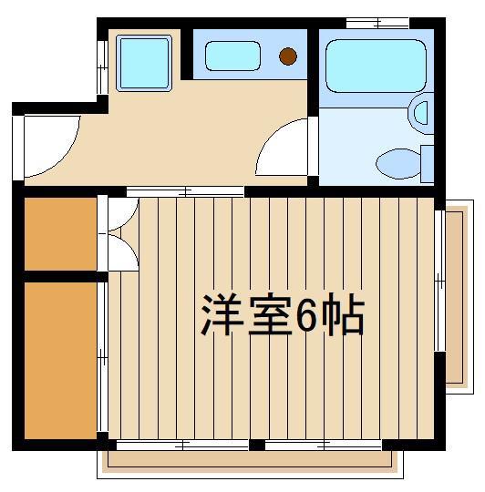 中村アパート(1K/2階)の間取り写真