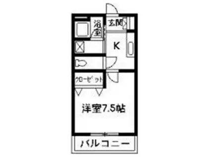 SIRIUS シリウス (1K/2階)の間取り写真