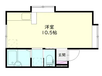 シエスタユキ(ワンルーム/1階)の間取り写真