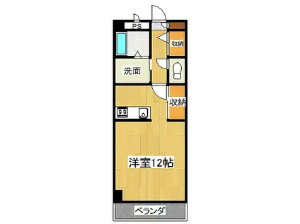 ドゥーププレ(ワンルーム/1階)の間取り写真