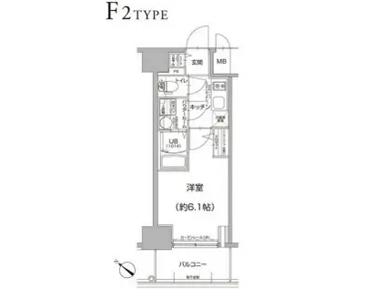 エスリードザ・ランドマーク神戸(1K/4階)の間取り写真