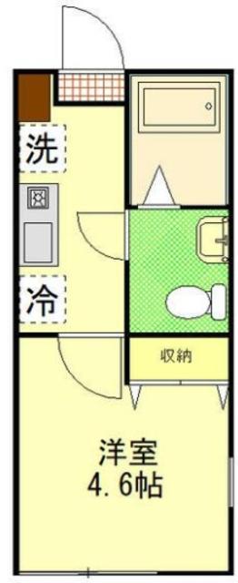 プライア読売ランド前(1K/1階)の間取り写真