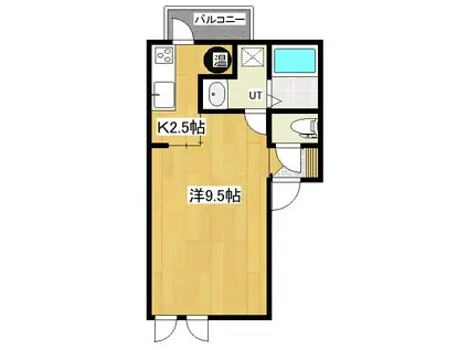 LA-FLORA II(1K/2階)の間取り写真