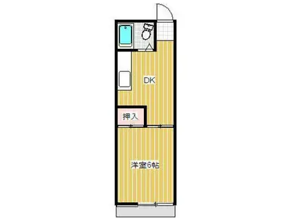 コーポヤマニ(1DK/1階)の間取り写真