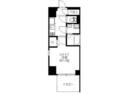 アルティジャーノD S SAYAMA(1K/4階)の間取り写真