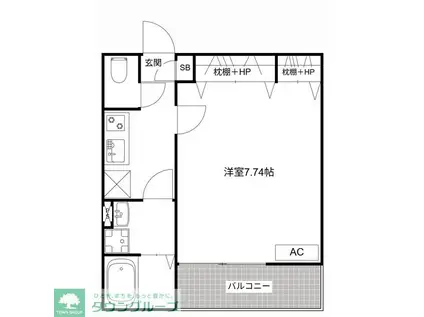 MQUARTO柏III(1K/3階)の間取り写真