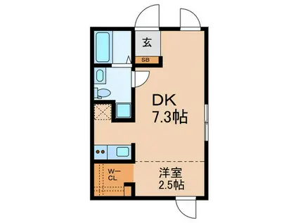 FLUFFY落合南長崎(1DK/1階)の間取り写真