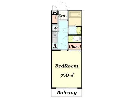 グレースコート壱番館(1K/2階)の間取り写真