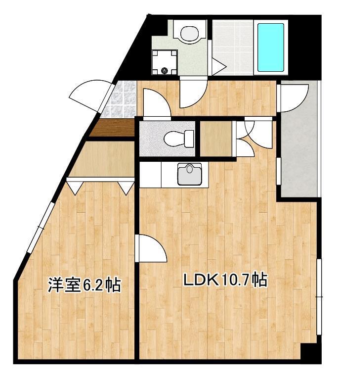 アメニティ・ハイツ(1LDK/2階)の間取り写真
