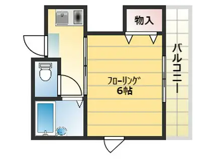 シャトー・ラフィット(1K/5階)の間取り写真