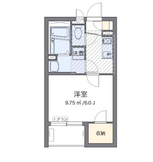 ミランダ北砂(1K/1階)の間取り写真