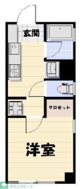 LIKE本町(1K/3階)の間取り写真