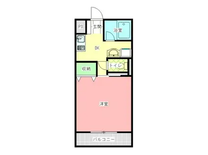 アビックM2(1K/2階)の間取り写真
