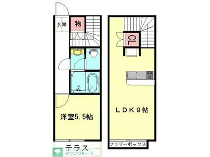 レオネクスト船橋 46152(1LDK/1階)の間取り写真