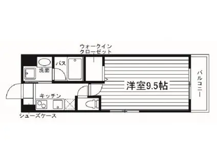ウィステリア絵図町(1K/3階)の間取り写真
