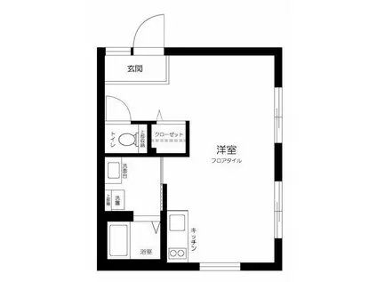 ARK経堂(ワンルーム/1階)の間取り写真