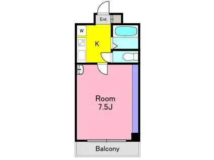 AVION(1K/2階)の間取り写真
