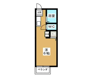 カーサ小藤(ワンルーム/1階)の間取り写真