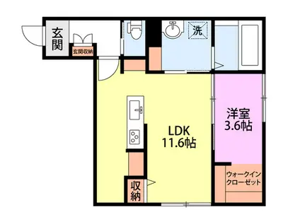 SOLANA O.K.A(1LDK/1階)の間取り写真