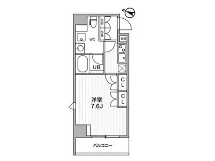 アークマーク巣鴨(1K/5階)の間取り写真