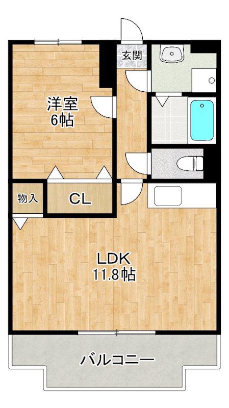 BEAUTERRACEステラ(1LDK/1階)の間取り写真