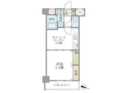 スターハイム(1DK/4階)の間取り写真