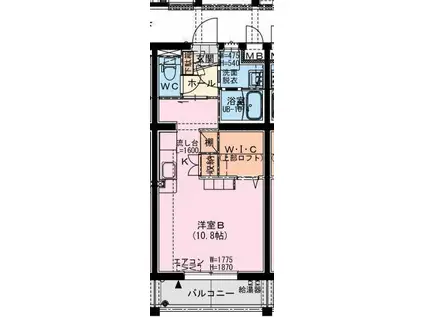 権現町Mマンション(ワンルーム/5階)の間取り写真