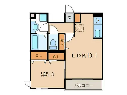 ロッコウコルンーS(1LDK/2階)の間取り写真