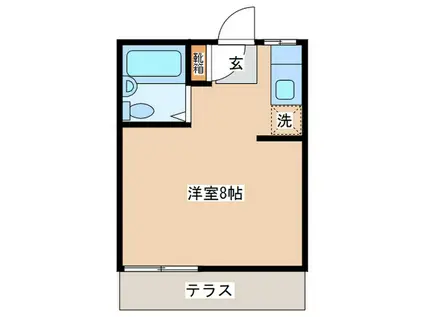 ハイムゴールドII(ワンルーム/1階)の間取り写真