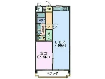 THE FIRST平針(1LDK/6階)の間取り写真