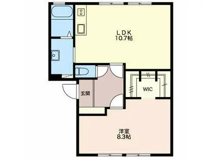 ドレミハイツ(1LDK/1階)の間取り写真