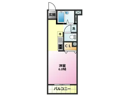 GRACE COURT MUSASHIKOSUGI(ワンルーム/1階)の間取り写真