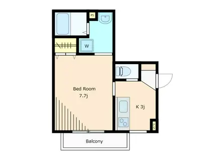 HARUKOMA-SO(1K/1階)の間取り写真